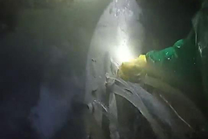 东方消防水池堵漏现场